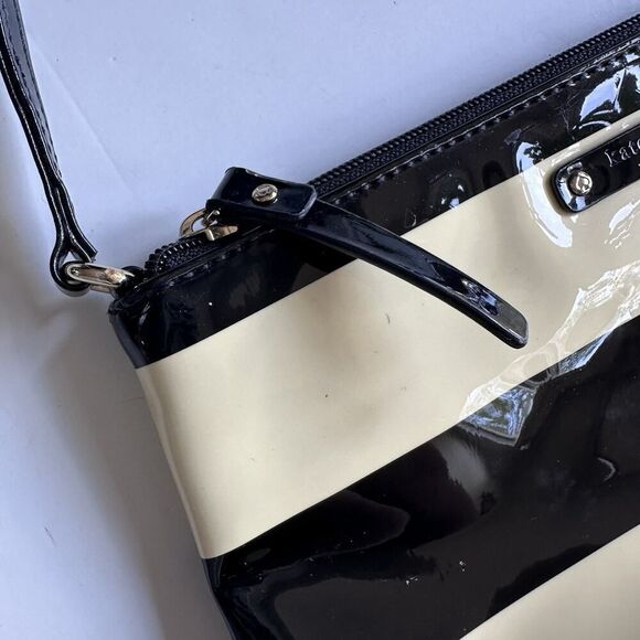 Kate Spade Purse Penn Valley Crossbody Bag Black & Cream Stripe - Picture 5 of 16